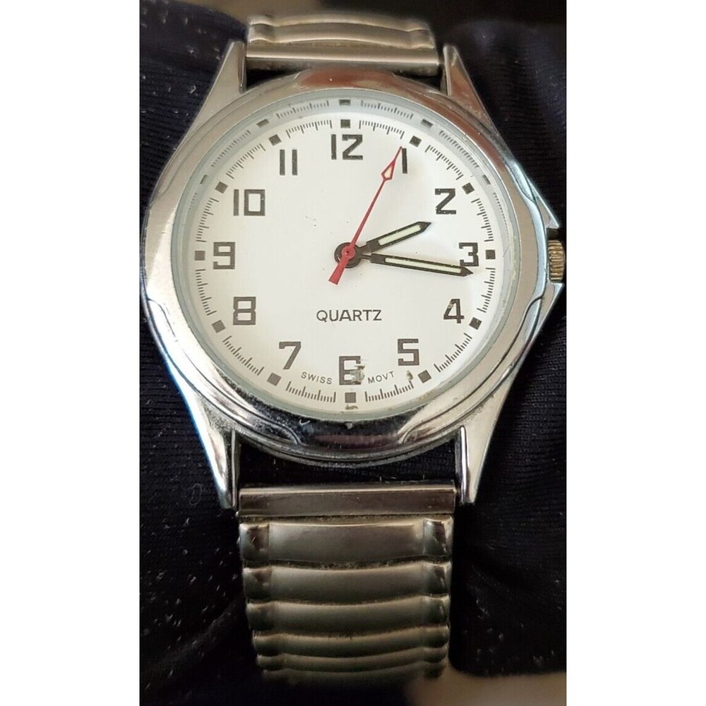 Men's Quartz Swiss Movt Watch Stainless Steel Band